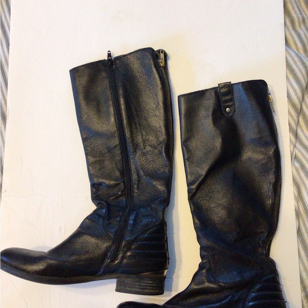 Steve Madden Black Leather Tall Boots